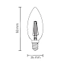 4W Optonica FILAMENT E14 LED candle shaped bulb, 400 lm, WW - SP1472