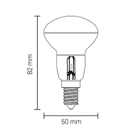 LED filament bulb R50 E14 5W 2700K 600lm (OPTONICA)