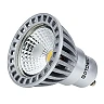 GU10 COB LED spot bulb 6W 2700K 480lm 50°, silver (OPTONICA)