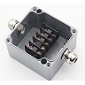 Waterproof aluminium junction box with terminal block IP68, 2 terminals (OPTONICA)