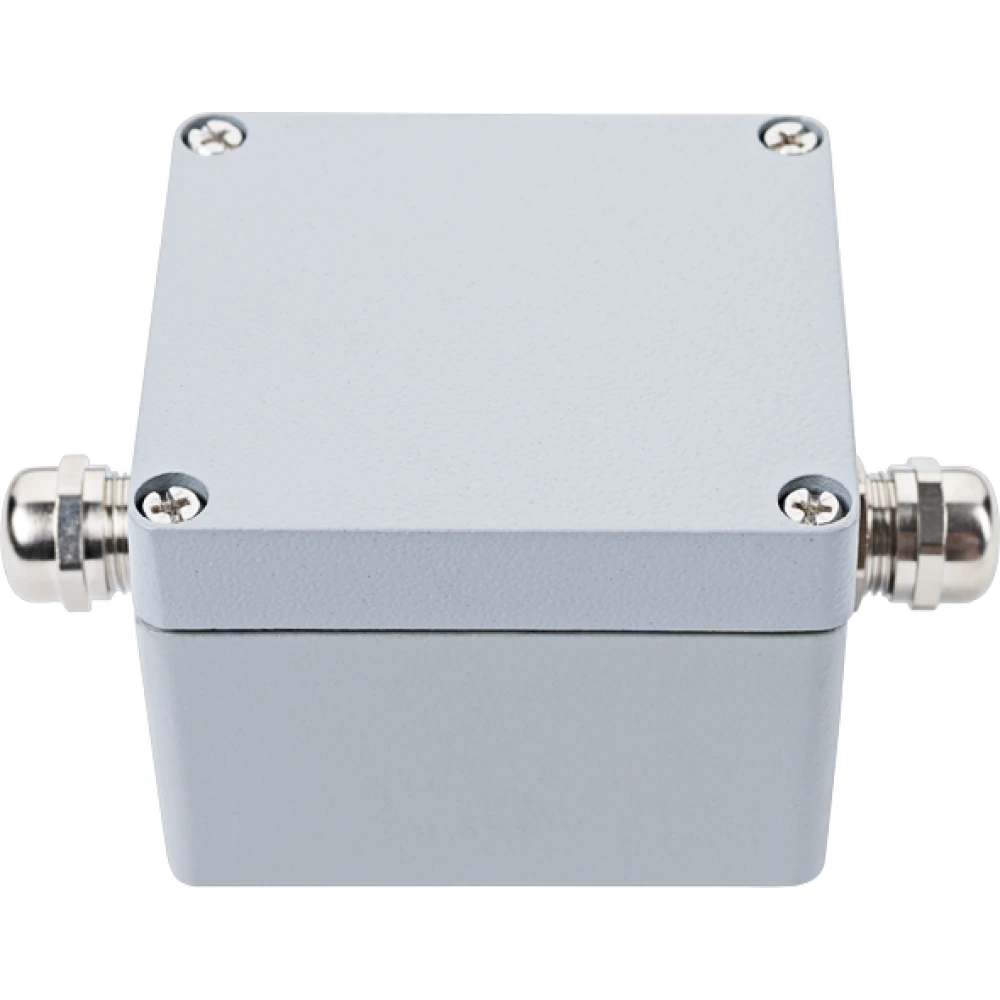 Waterproof aluminium junction box with terminal block IP68, 2 terminals (OPTONICA)