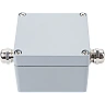Waterproof aluminium junction box with terminal block IP68, 2 terminals (OPTONICA)