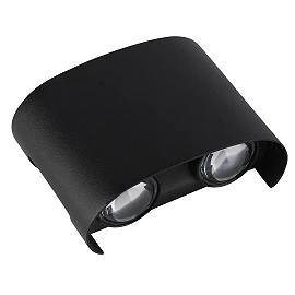 Optonica 7407 LED outdoor wall light, 4 W, 3000 K, IP65, black