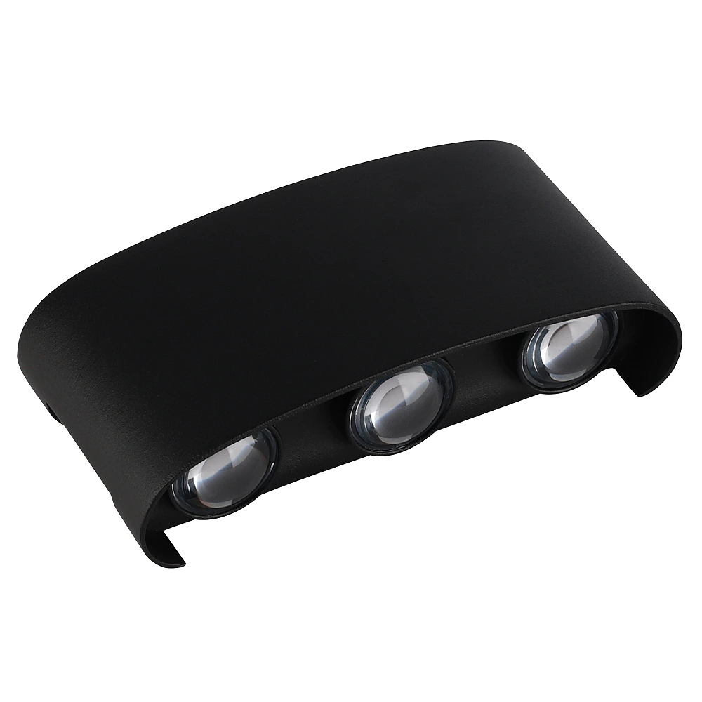 Optonica 7409 LED outdoor wall light, 6 W, 3000 K, IP65, black