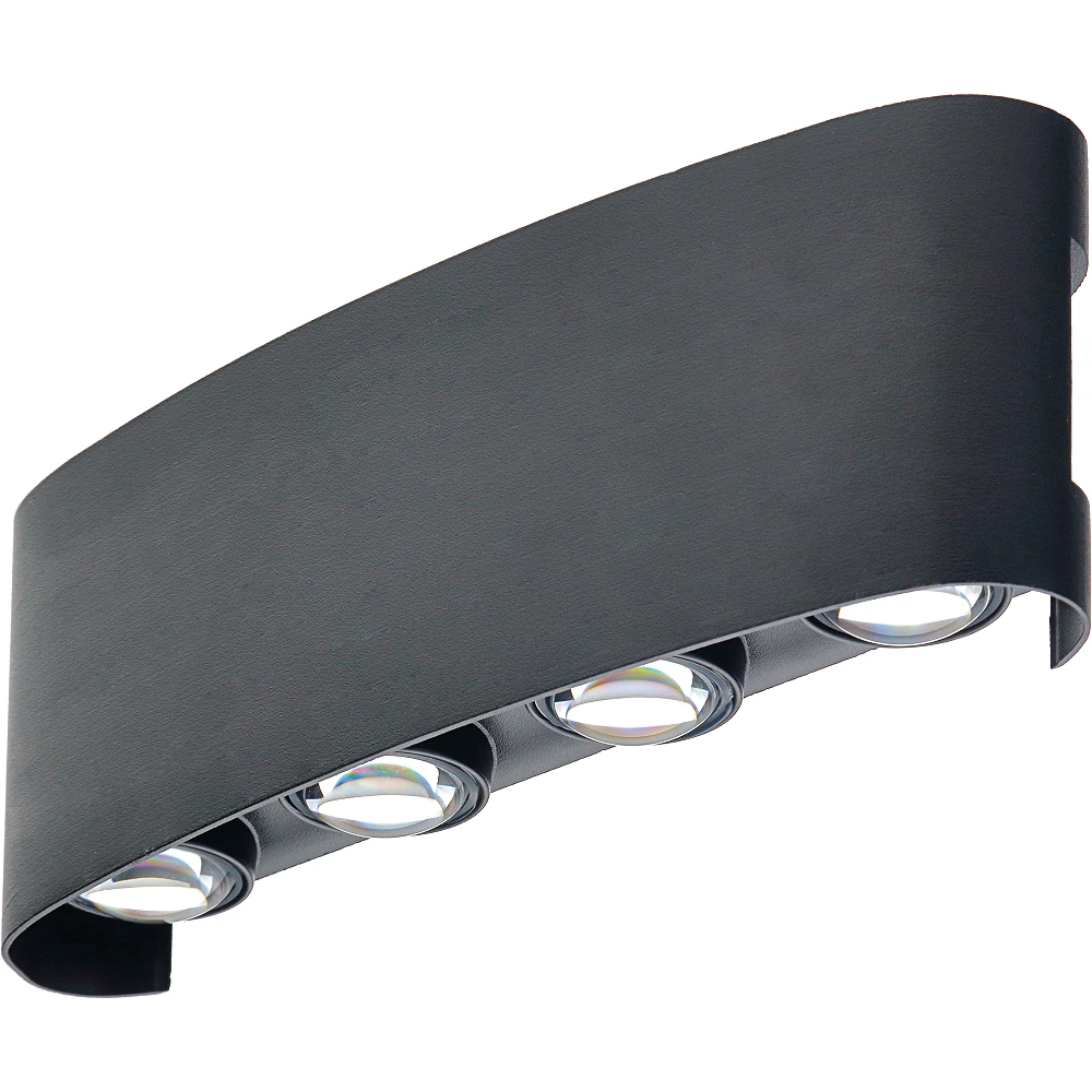 Optonica 7411 outdoor LED wall light, 8 W, 3000 K, IP65, black