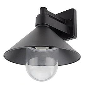 Āra sienas lampa E27, IP44, melna — Optonica 7565