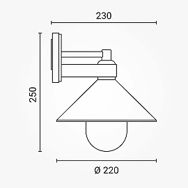 Āra sienas lampa E27, IP44, melna — Optonica 7565