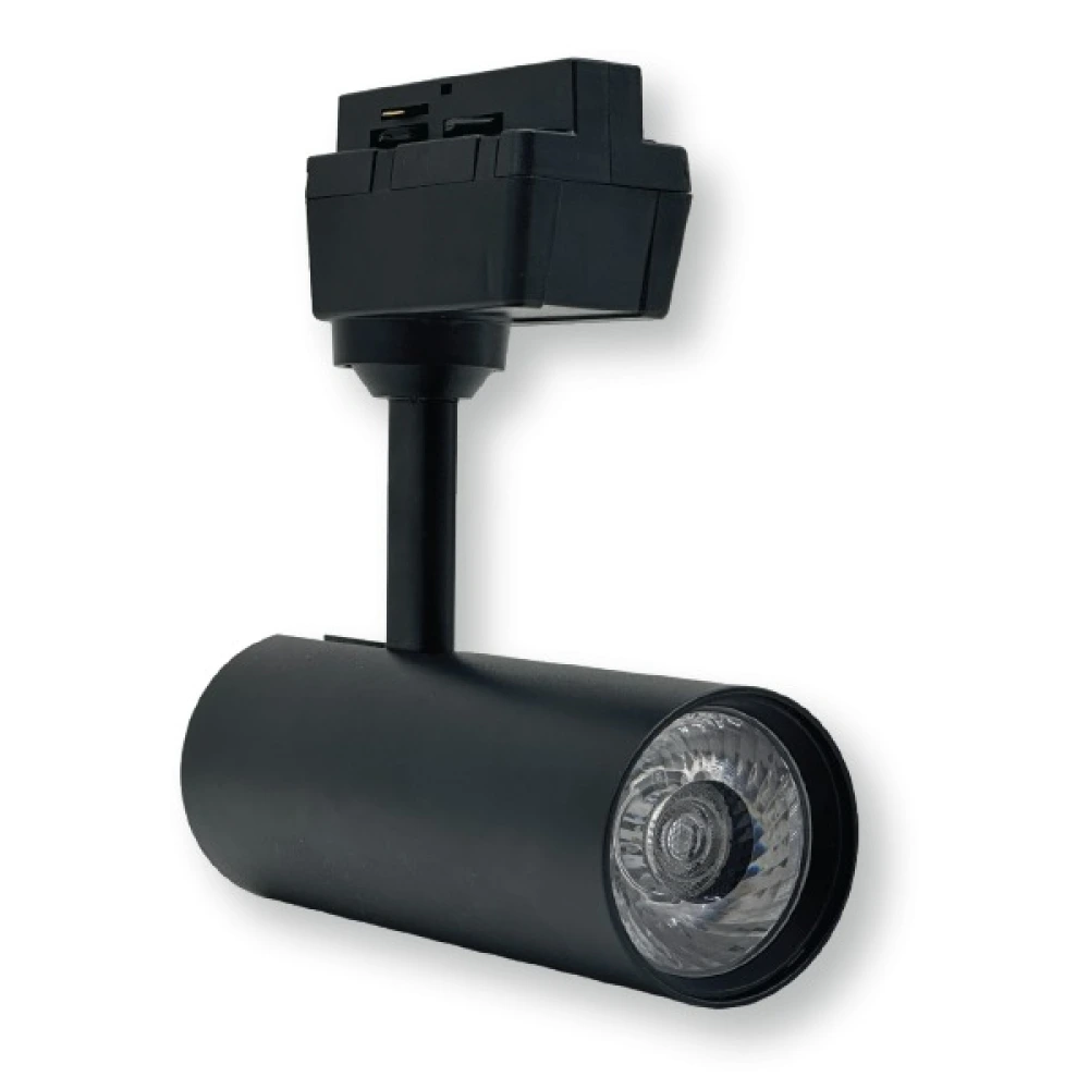 LED Track Light 12W, 2700K warm white, 1200 lm, 24°, Ø50×130 mm – black (Optonica)