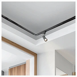Black angle connector for 1-circuit track system (Optonica 5160)