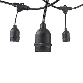 15m long - waterproof light string, 15x E27 - bulbs are not included