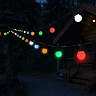 Outdoor string, 13m long with 20x color light bulbs included