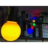 8m, Black Outdoor String Light with Colorful Bulbs 10pc
