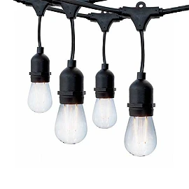 15m long - waterproof light string, 15x E27 - bulbs are not included