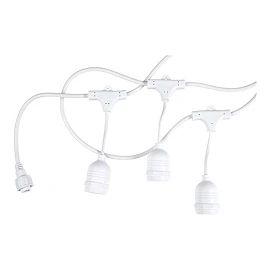 15m long - white waterproof light string, 15x E27 - bulbs are not included
