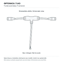 T-connector for RGBW wall washer 7141, IP66 (Optonica)
