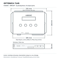 DMX/SPI kontrolieris, 8 izejas, 5V / 12–24V DC (Optonica)
