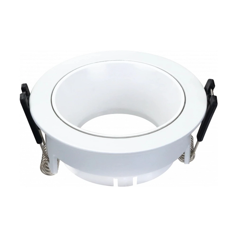2047 recessed fitting, GU10, Ø80 mm, IP20, white (Optonica)