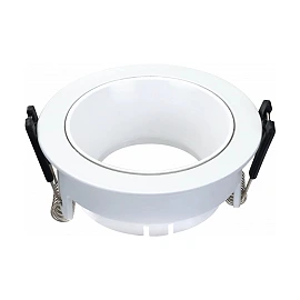 2047 recessed fitting, GU10, Ø80 mm, IP20, white (Optonica)