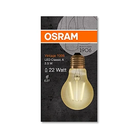 2.5W E27 Vintage LED bulb, 1906, 2400K, Osram Ledvance