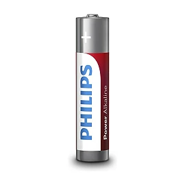 Power Alkaline AAA LR03 batteries, 1.5V, 6 pcs (Philips)