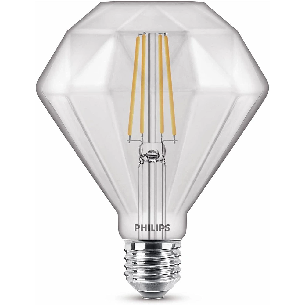 Philips 5W LED Classic 40W Diamond E27 2700K 500lm Clear Glass Dimmable