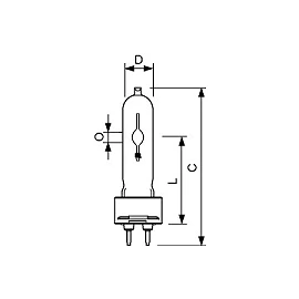 Ceramic metal halide lamp CDM-T Elite 35W, 3000K, 4050 lm, G12 (Philips)