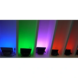30W LED RGB SMD Floodlight Black Body IP65 - Optonica