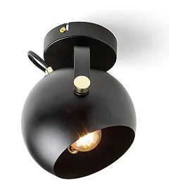 AGNETA surface-mounted wall/ceiling spotlight, black, 1×E27, 11W (Rendl)