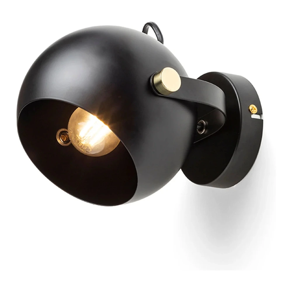 AGNETA surface-mounted wall/ceiling spotlight, black, 1×E27, 11W (Rendl)