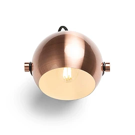 AGNETA surface spotlight copper/black, E27 11W (Rendl)