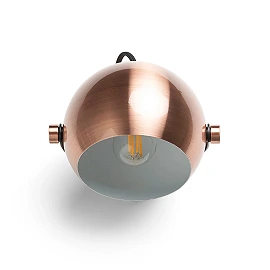 AGNETA surface spotlight copper/black, E27 11W (Rendl)