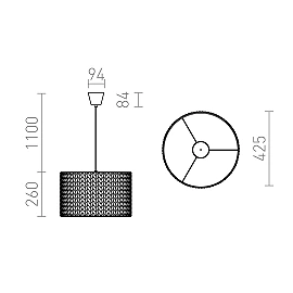 Pendant lamp "AINO", max. 28W - Rendl - R13275