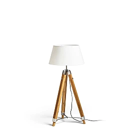 ALVIS/AMBITUS 46 floor lamp cream white bamboo/chrome, E27 15W (Rendl)