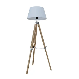 ALVIS/AMBITUS 46 floor lamp cream white bamboo/chrome, E27 15W (Rendl)