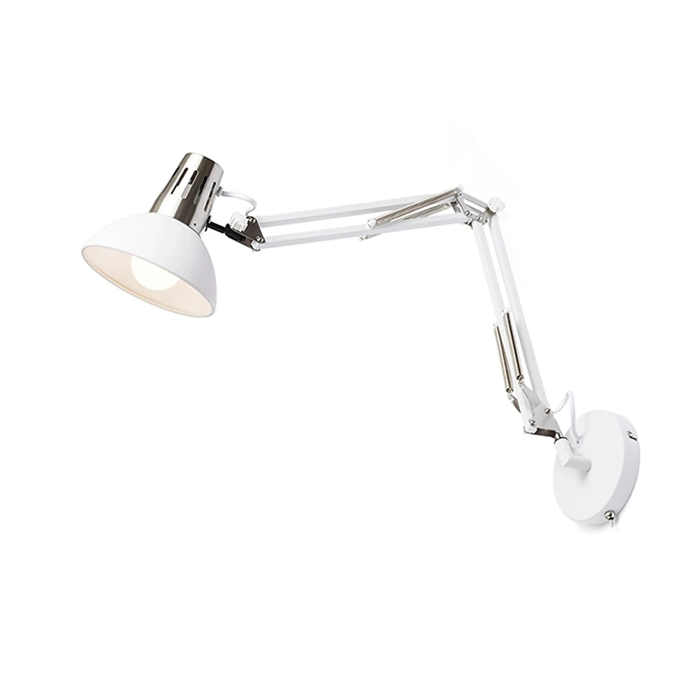 ANTE WALL adjustable wall lamp white/matt nickel, E27 15W (Rendl)