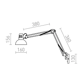 ANTE WALL adjustable wall lamp white/matt nickel, E27 15W (Rendl)
