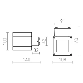 TELO outdoor wall lamp anthracite grey, G9 5W (Rendl)