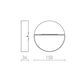 AQILA R outdoor wall lamp white, LED 6W 3000K (Rendl)