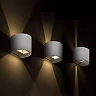 TITO R DIMM outdoor wall lamp white, LED 2x3W 3000K (Rendl)