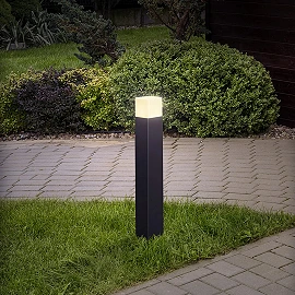 Outdoor bollard lamp "CLYDE", 1xE27, 28W, anthracite grey, RENDL, R13638