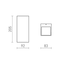 Outdoor wall light, IP44, "DESMOND II", 2x GU10, R1360x