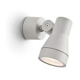 DIREZZA outdoor wall spotlight GU10 IP54 silver grey (Rendl R10388)
