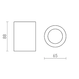 Vannas istabas griestu gaismeklis LOLA 88, 1×GU10, IP54, melns (Rendl light studio)