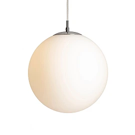LUNA 30 pendant lamp opal glass/chrome, E27 15W (Rendl)