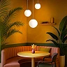 LUNA 30 piekaramā lampa opāla stikls/hroms, E27 15W (Rendl)