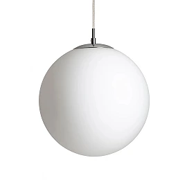 LUNA 30 pendant lamp opal glass/chrome, E27 15W (Rendl)