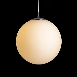 LUNA 30 pendant lamp opal glass/chrome, E27 15W (Rendl)