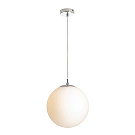 LUNA 30 pendant lamp opal glass/chrome, E27 15W (Rendl)