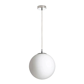LUNA 30 pendant lamp opal glass/chrome, E27 15W (Rendl)