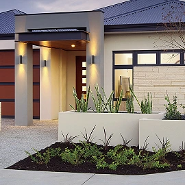 Wall light outdoor "MIZZI NEW", 2x GU10, aluminum, anthracite grey - RENDL - R13643